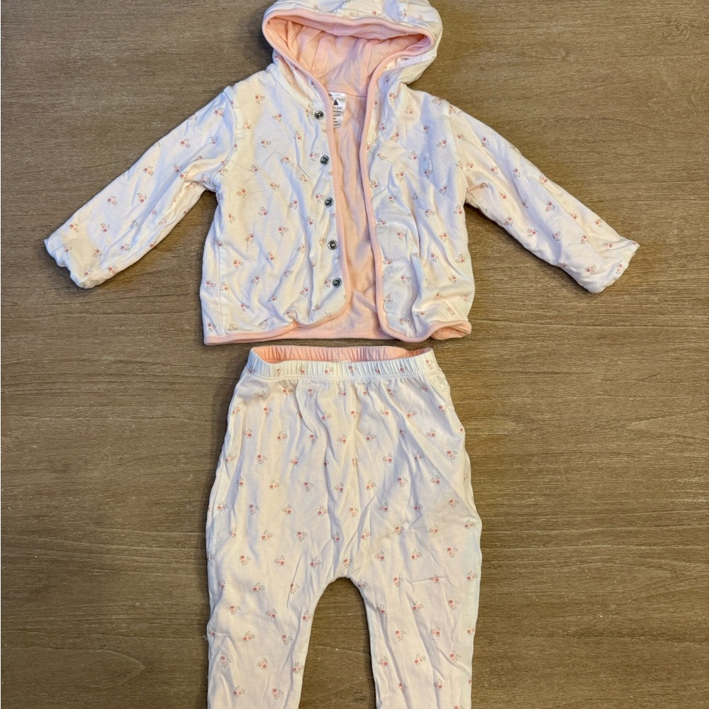 Baby GAP Matching Set - Pink and White Floral